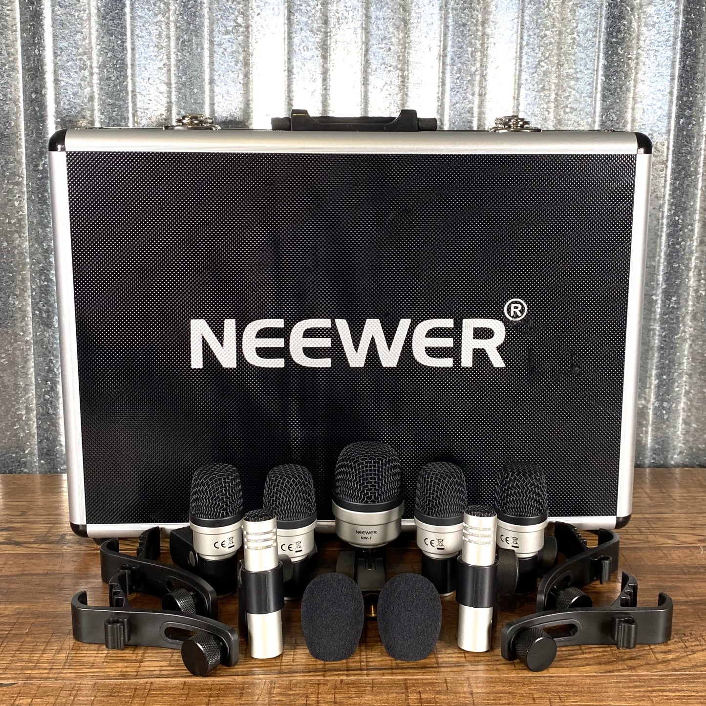 NEEWER NW-7 7 Piece Dynamic Drum Microphone Kit Used