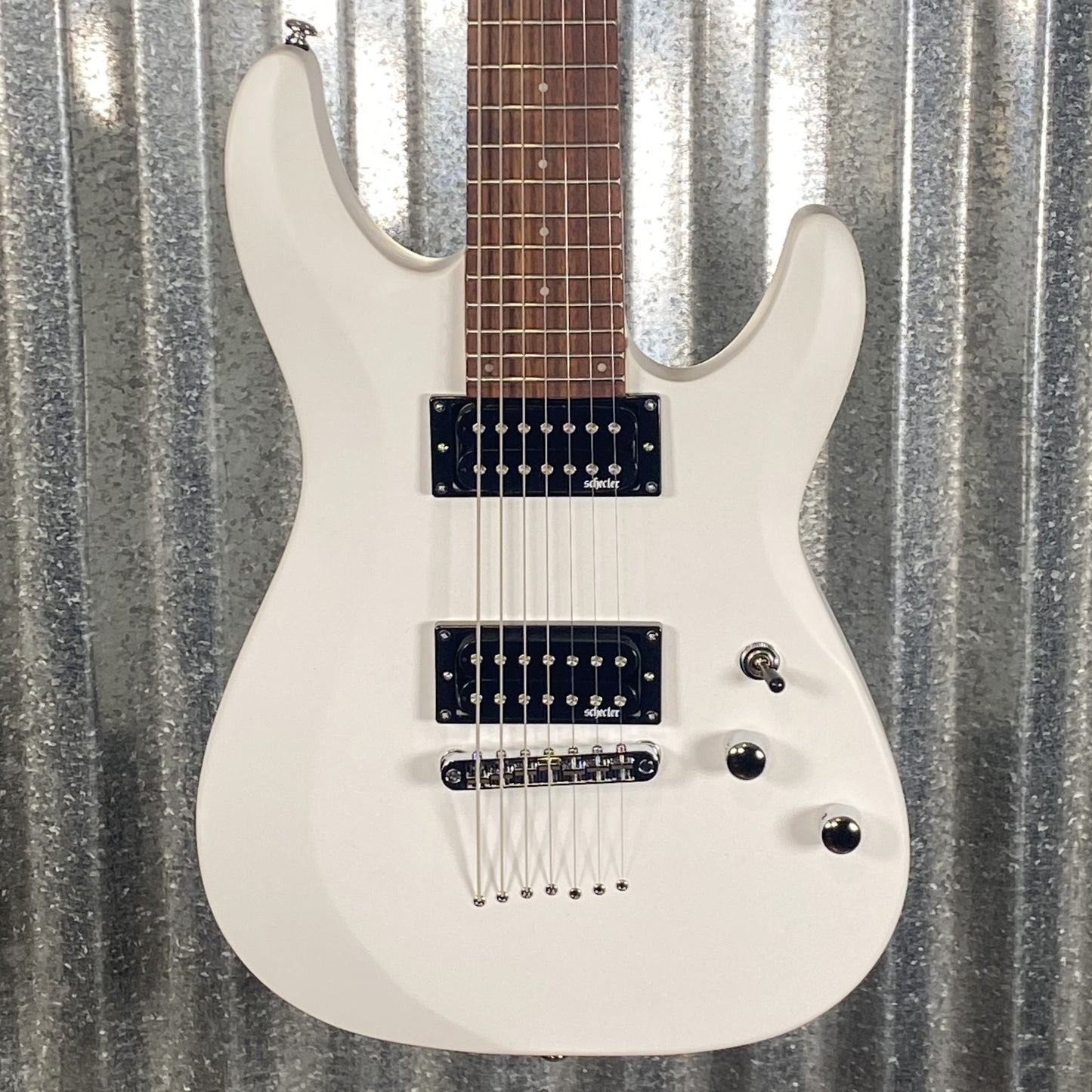 Schecter C-7 Deluxe 7 String Satin White Guitar #3174