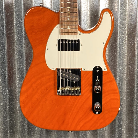 G&L USA Fullerton Deluxe ASAT Classic Bluesboy Clear Orange Guitar & Bag #8195