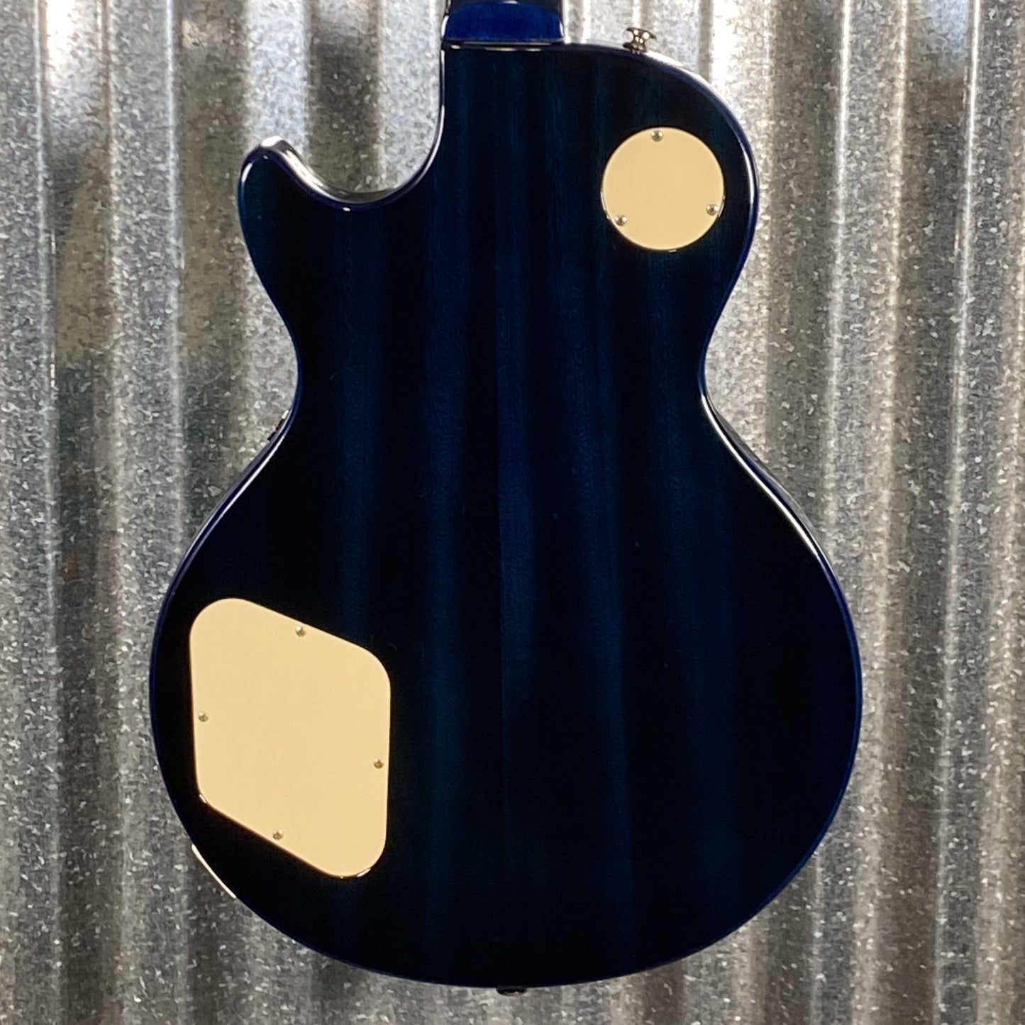 Epiphone Les Paul Standard Pro Plus Top Flame Trans Blue Guitar & Case #2135 Used