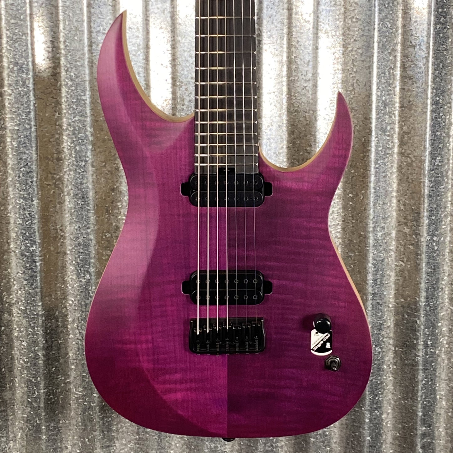 Schecter John Browne Tao 7 String Flame Satin Trans Purple Guitar #0349