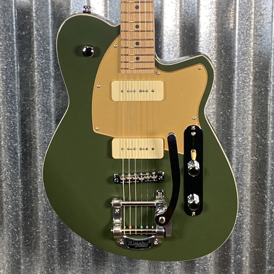 Reverend Charger 290 Bigsby Army Green Guitar #65473