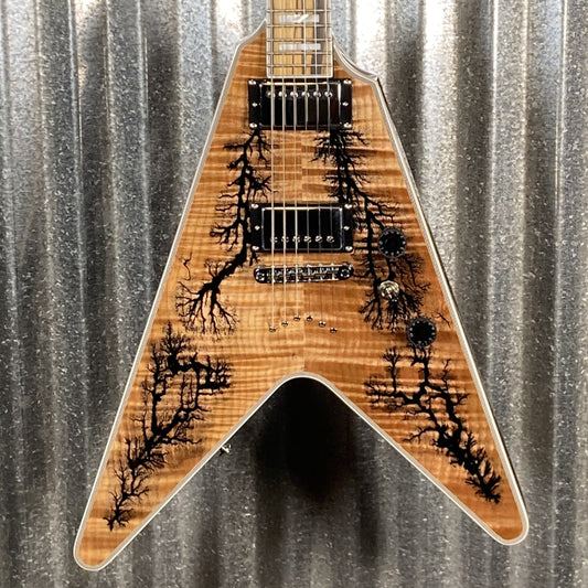 Schecter V-1 Electro-Resin Gloss Natural Seymour Duncan Guitar #0558