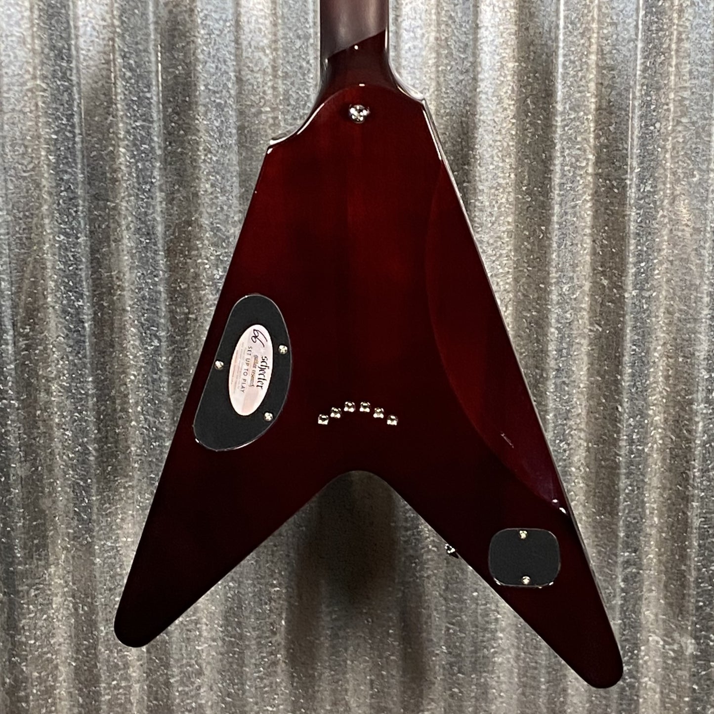 Schecter V-1 Electro-Resin Gloss Natural Seymour Duncan Guitar #0558