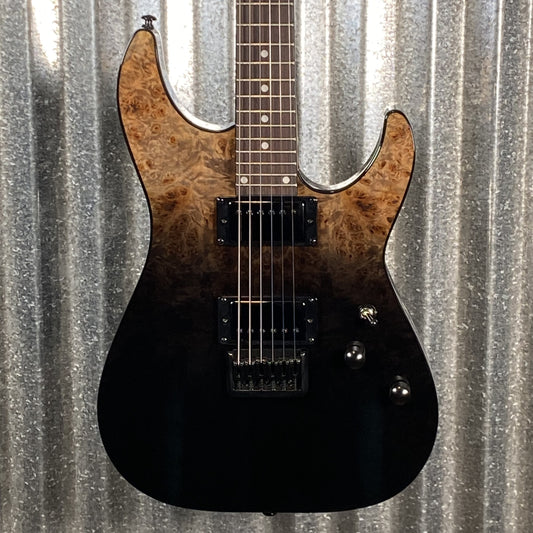 Schecter C-1 Standard Black Fade Burst Burl Guitar #0152