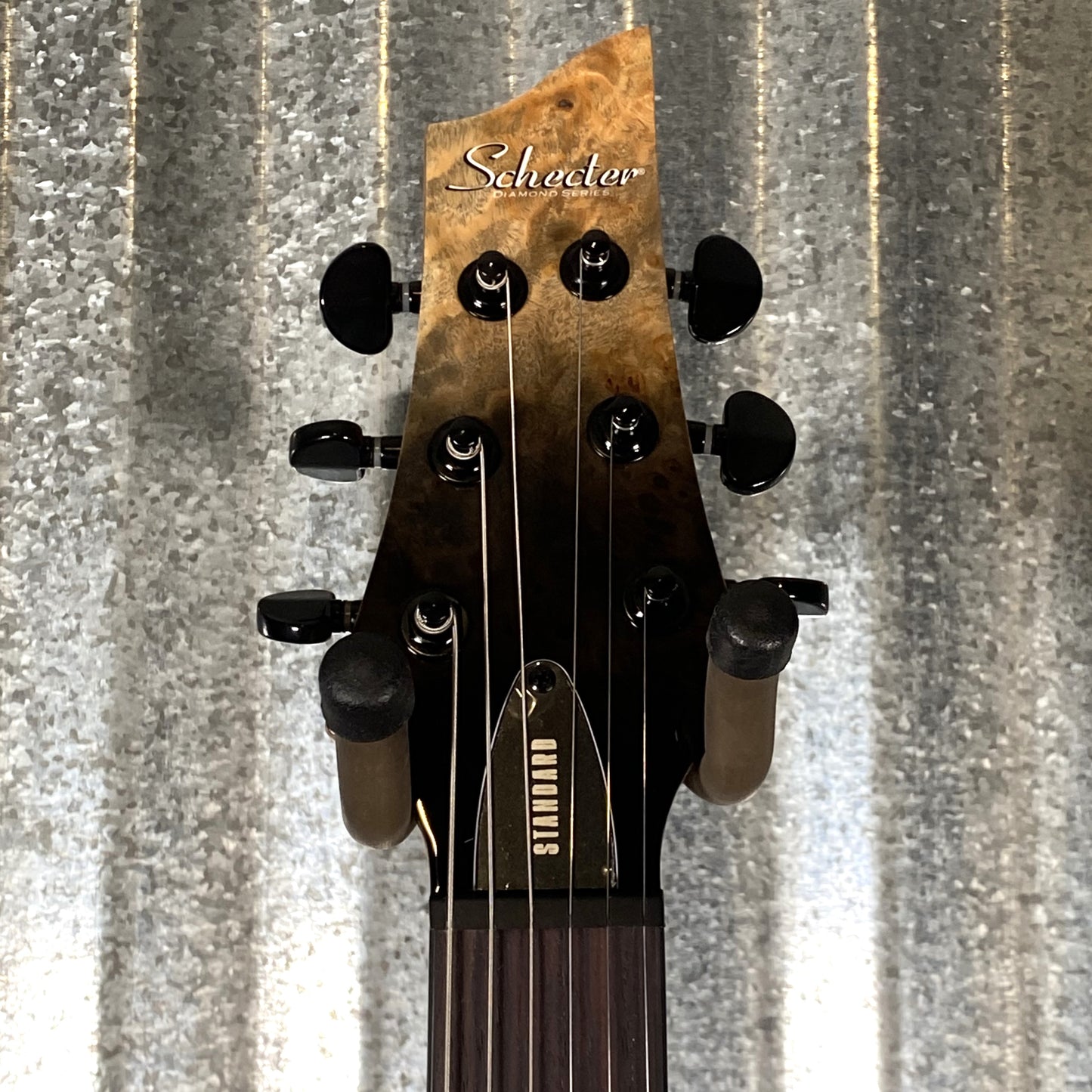 Schecter C-1 Standard Black Fade Burst Burl Guitar #0152