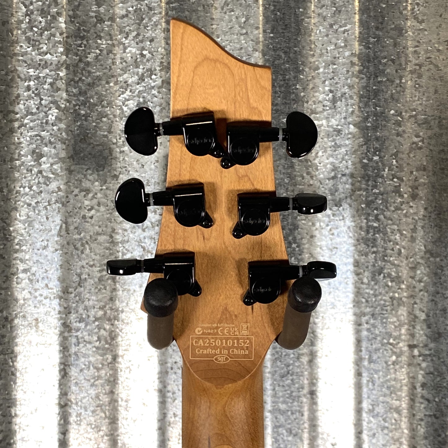 Schecter C-1 Standard Black Fade Burst Burl Guitar #0152