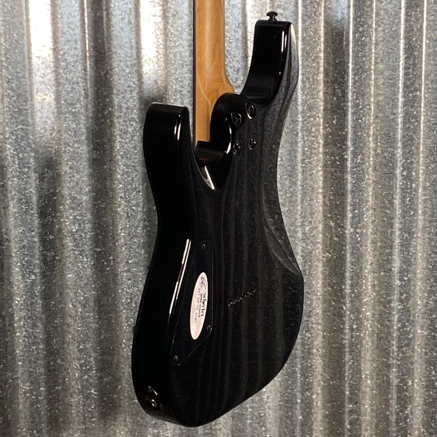 Schecter C-1 Standard Black Fade Burst Burl Guitar #0152