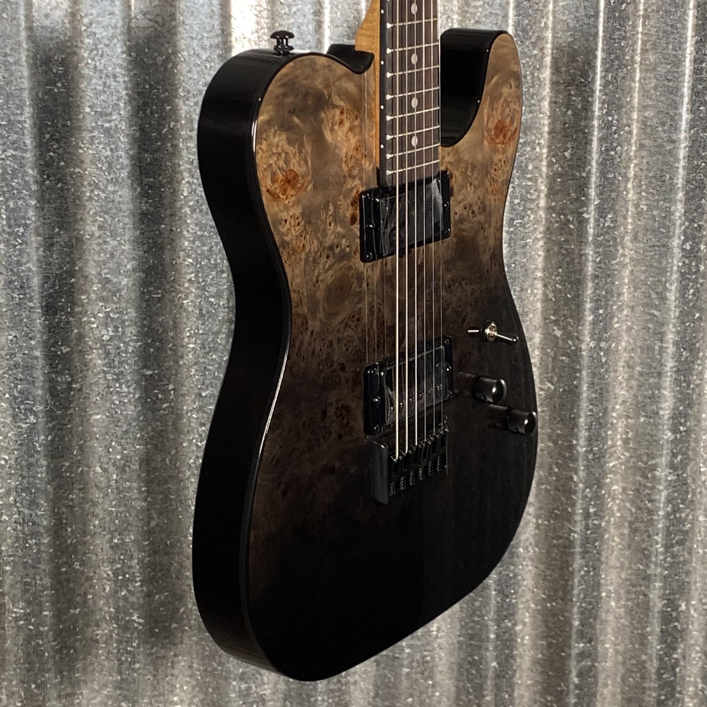 Schecter PT Standard Black Fade Burst Burl Guitar #0678