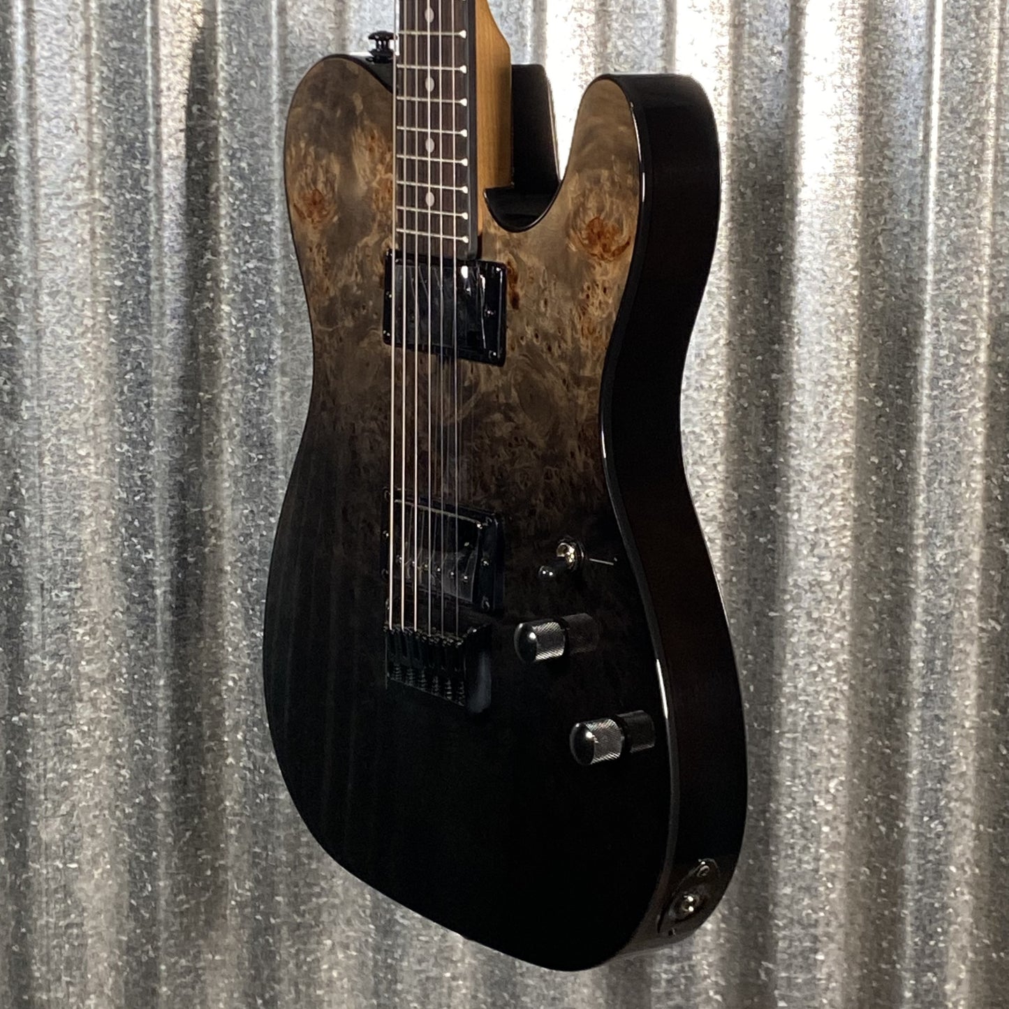 Schecter PT Standard Black Fade Burst Burl Guitar #0678