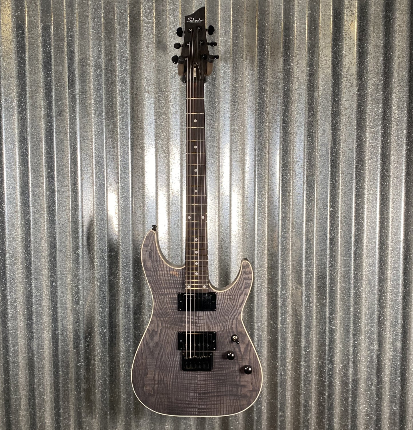 Schecter C-1 Standard Charcoal Satin Guitar #0124