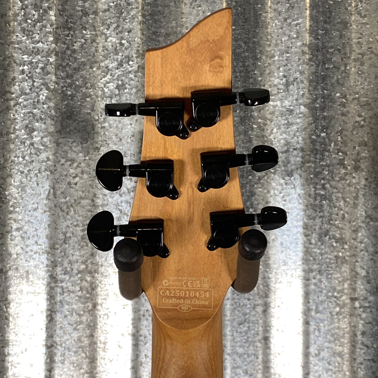 Schecter C-1 Standard Black Fade Burst Burl Left Hand Guitar #0454