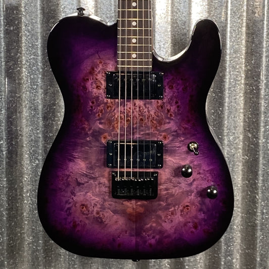 Schecter PT Standard Purple Burst Burl Guitar #0309