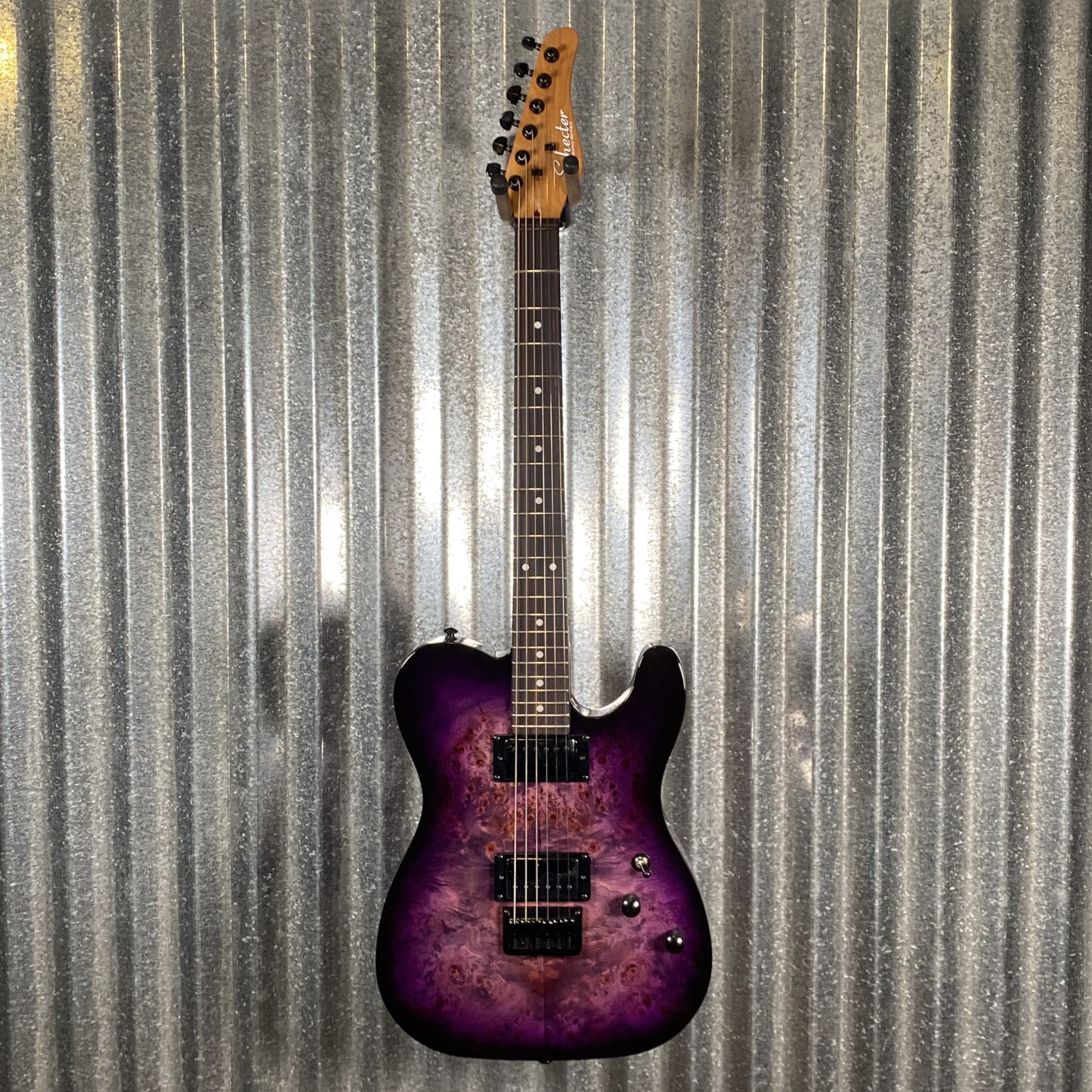 Schecter PT Standard Purple Burst Burl Guitar #0309