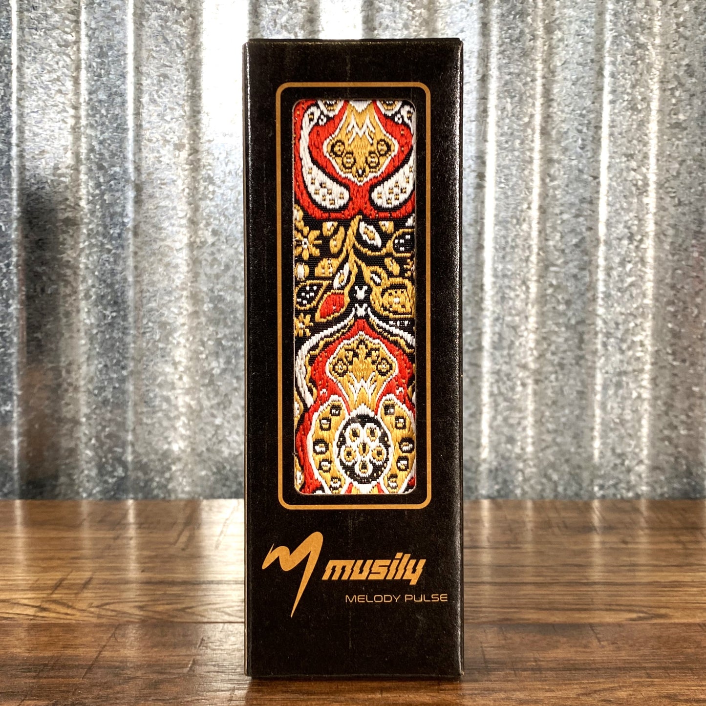 Musily Retro Guitar Strap Paisley Ruby X004GRDPHJ Picks Locks & Headstock Tie