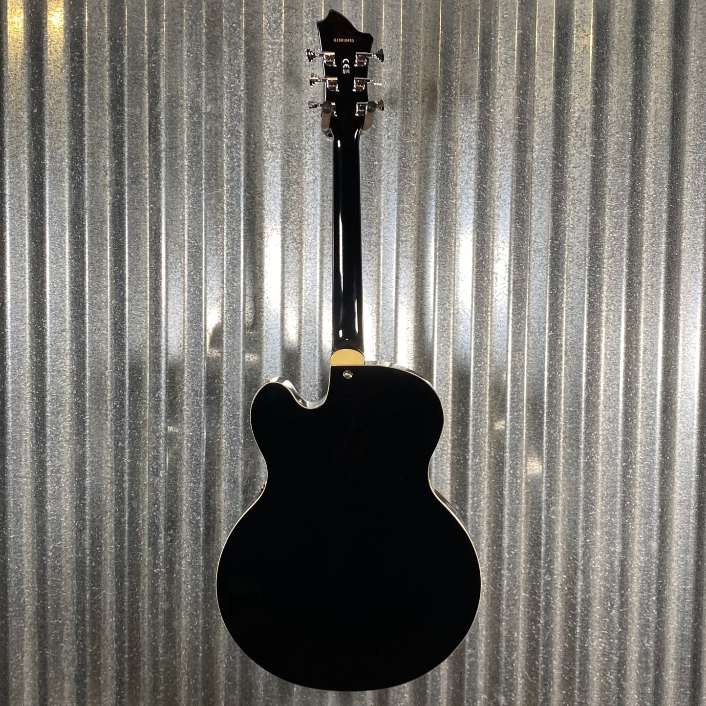 Hagstrom Tremar HJ-500 Hollow Body Guitar Gloss Black & Case #0450 Used