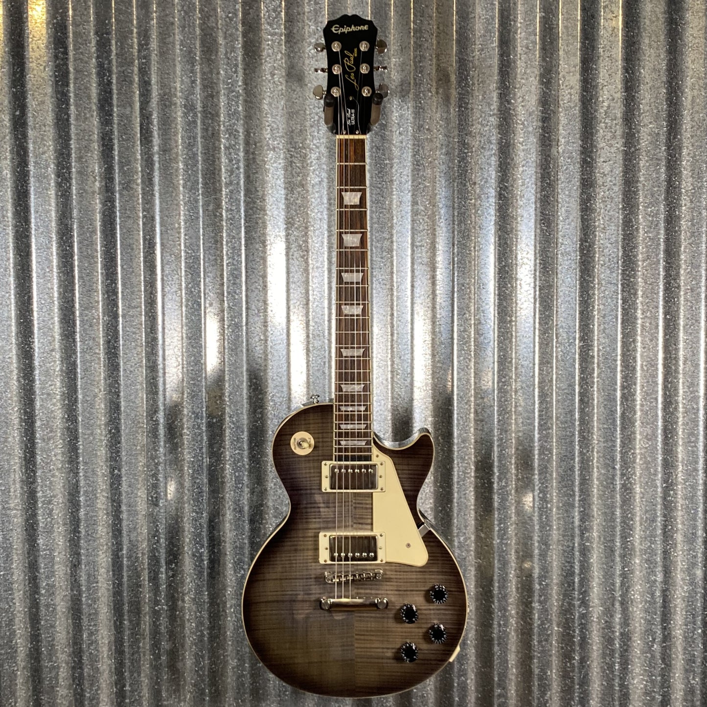 Epiphone Les Paul Ultra III Flame Top Charcoal Burst Guitar & Case #9466 Used