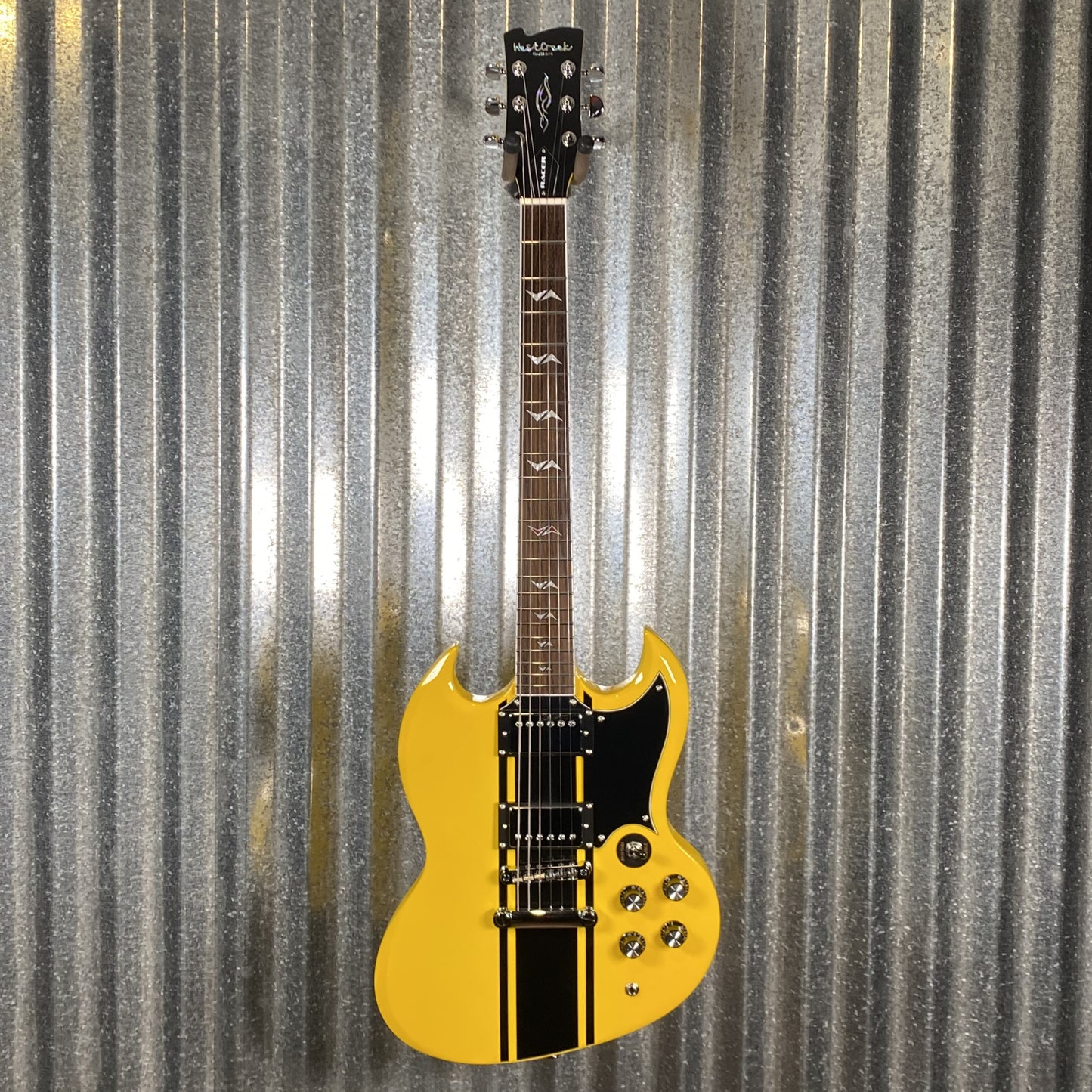 Westcreek Guitars Racer SG Offset Style Bumble-B Yellow #0094 Used