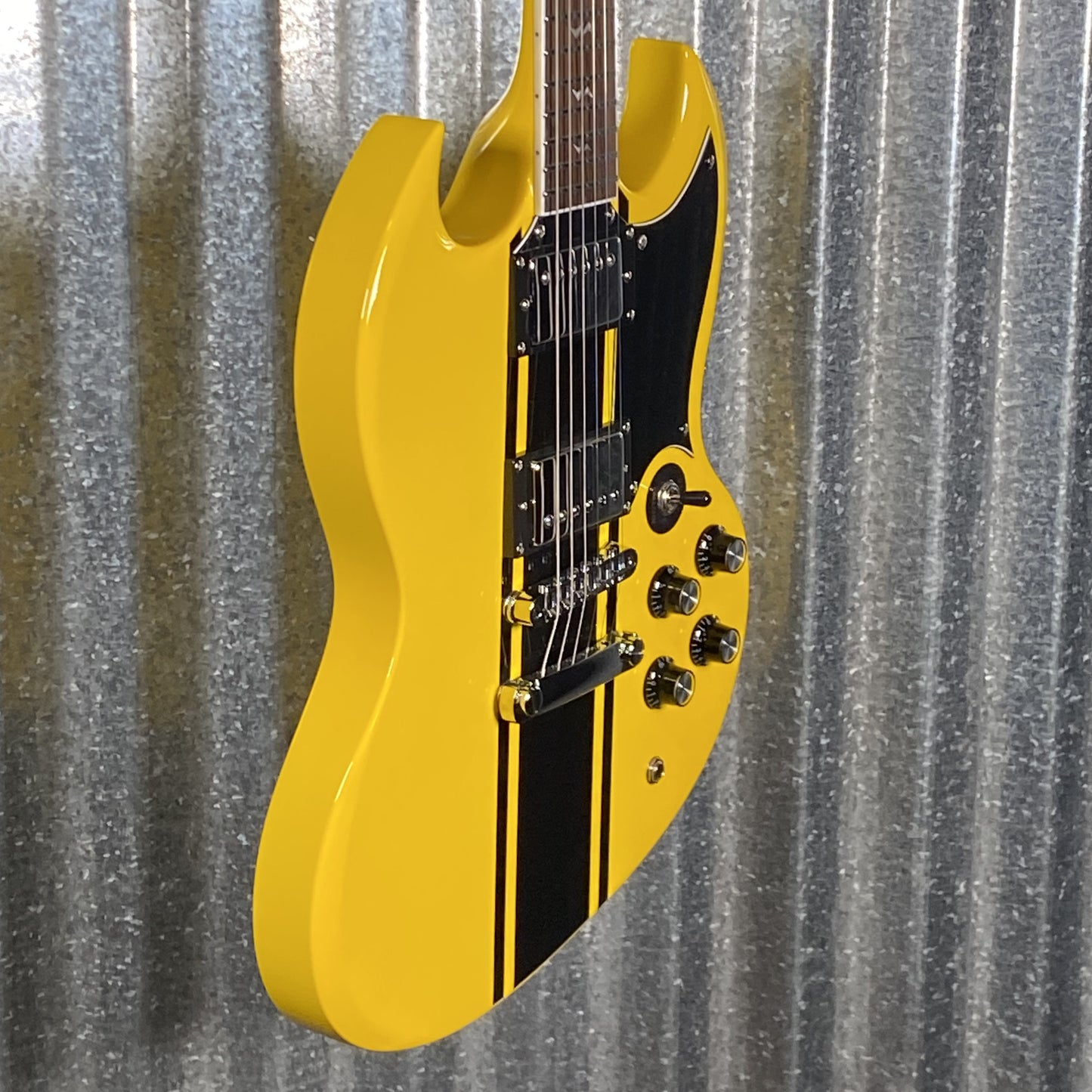 Westcreek Guitars Racer SG Offset Style Bumble-B Yellow #0094 Used