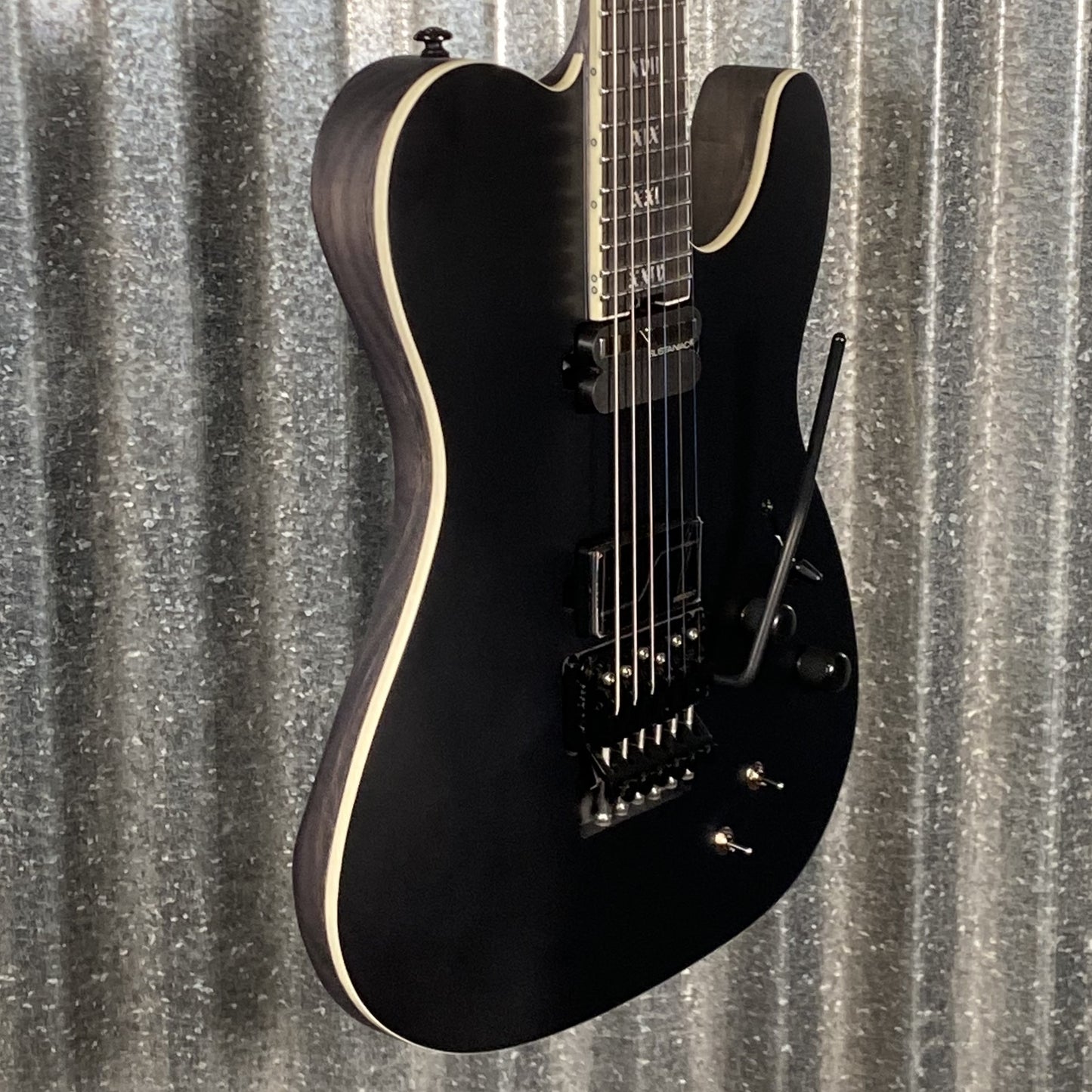 Schecter PT FR-S SLS Elite Evil Twin Floyd Rose Sustainiac Satin Black Fishman Guitar #0035