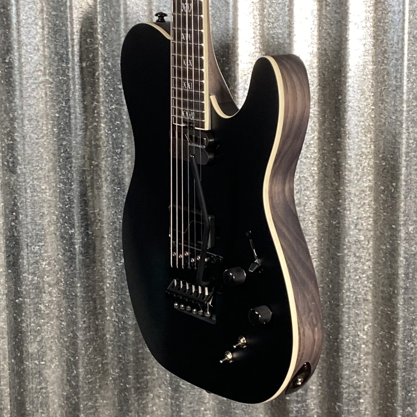 Schecter PT FR-S SLS Elite Evil Twin Floyd Rose Sustainiac Satin Black Fishman Guitar #0035