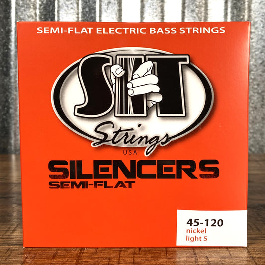 SIT Strings NRL545120L Silencers Semi Flat Compression Wound Extra Light 5 String Bass Set