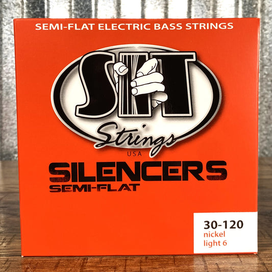SIT Strings NRL630120L Silencers Semi Flat Compression Wound Extra Light 6 String Bass Set