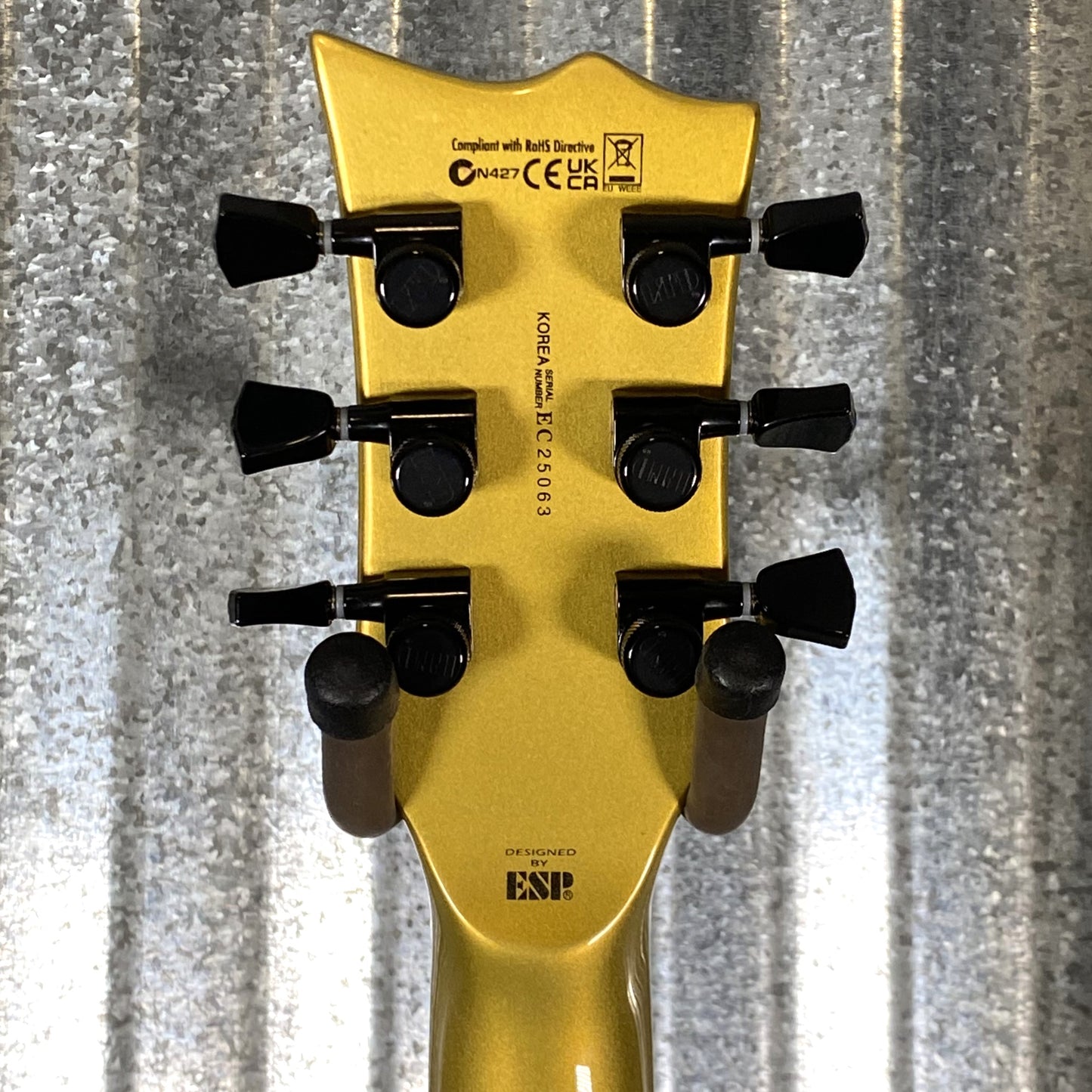 ESP LTD EC-2025 50th Anniversary Metallic Gold Guitar & Case LEC2025MGO #5063