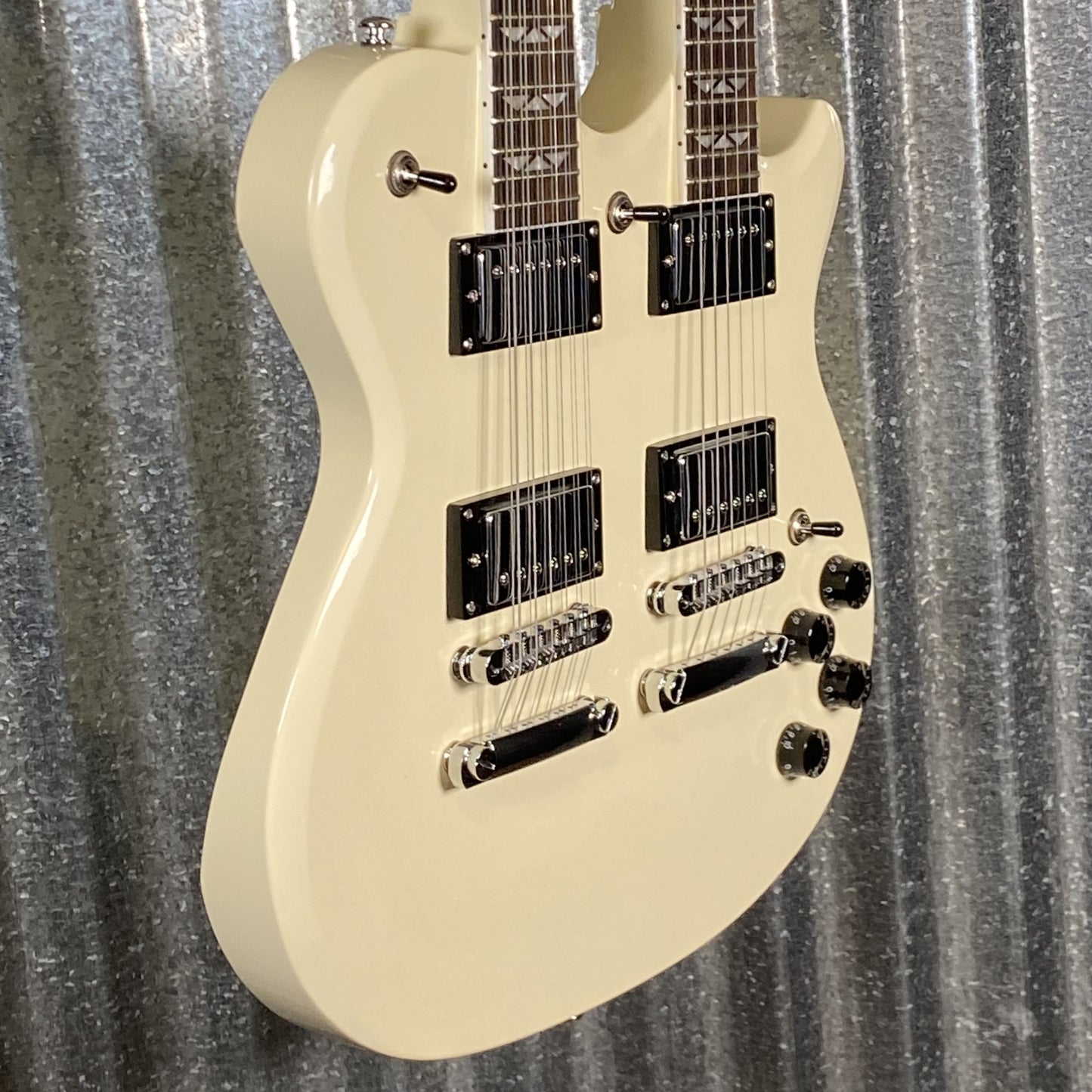 Westcreek Guitars Double Trouble Double Neck 12 & 6 String White #0117 Used