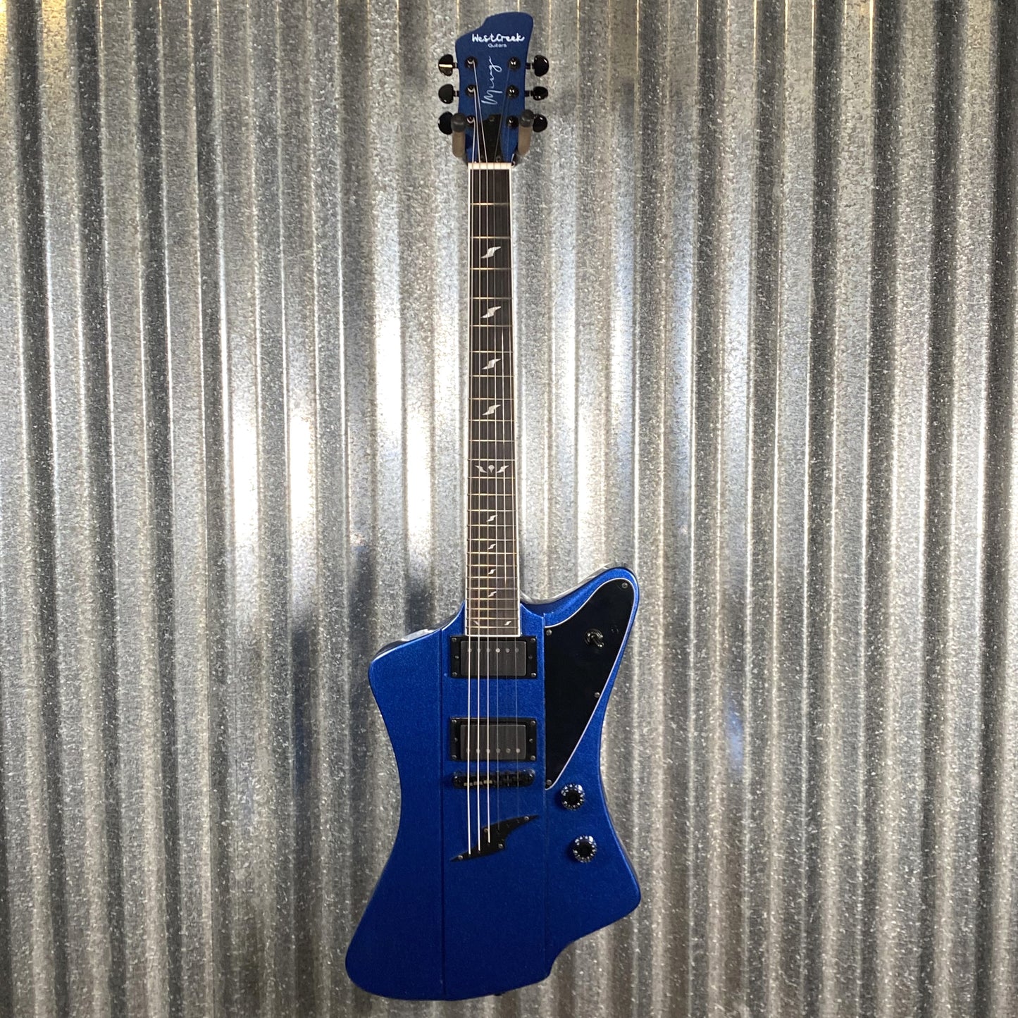 Westcreek Guitars Mirage T Bird Style Dual Humbucker Guitar Blue #0011 Used