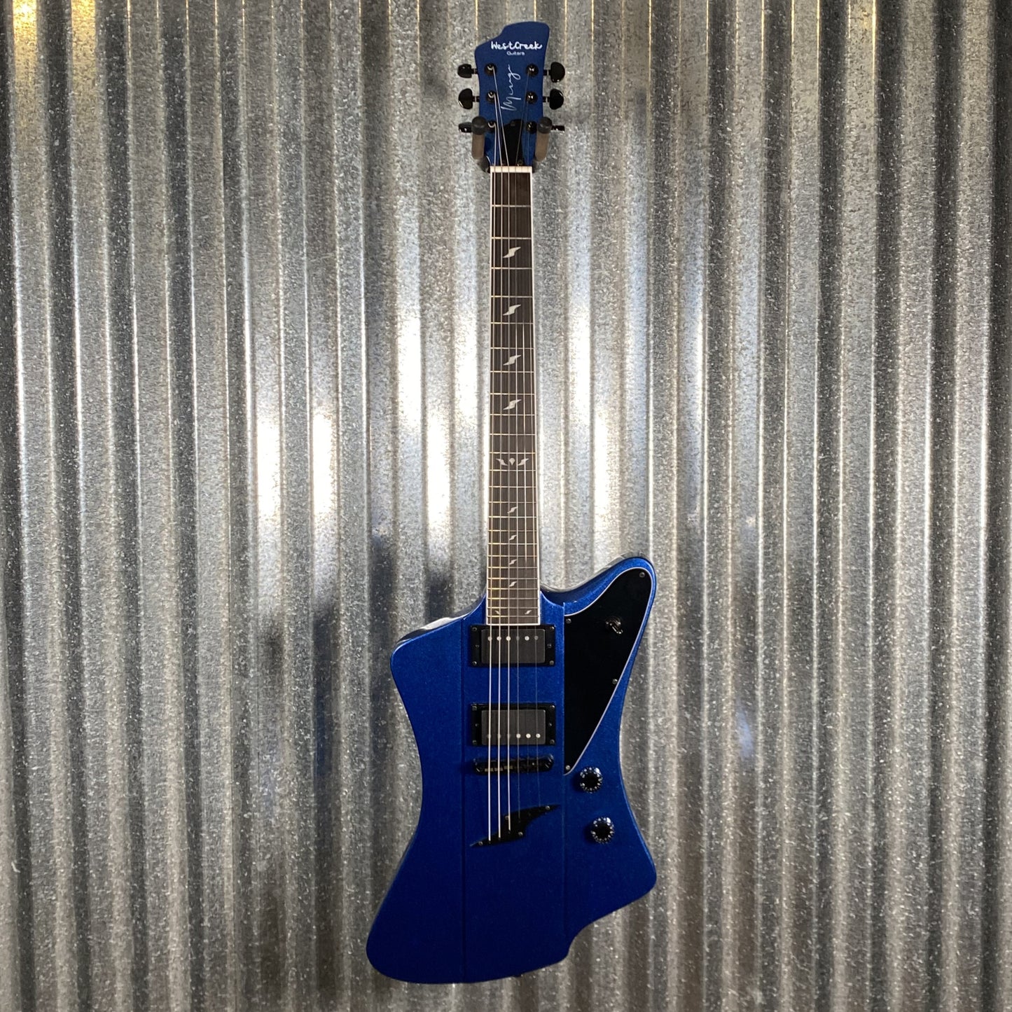 Westcreek Guitars Mirage T Bird Style Dual Humbucker Guitar Blue #0018 Used