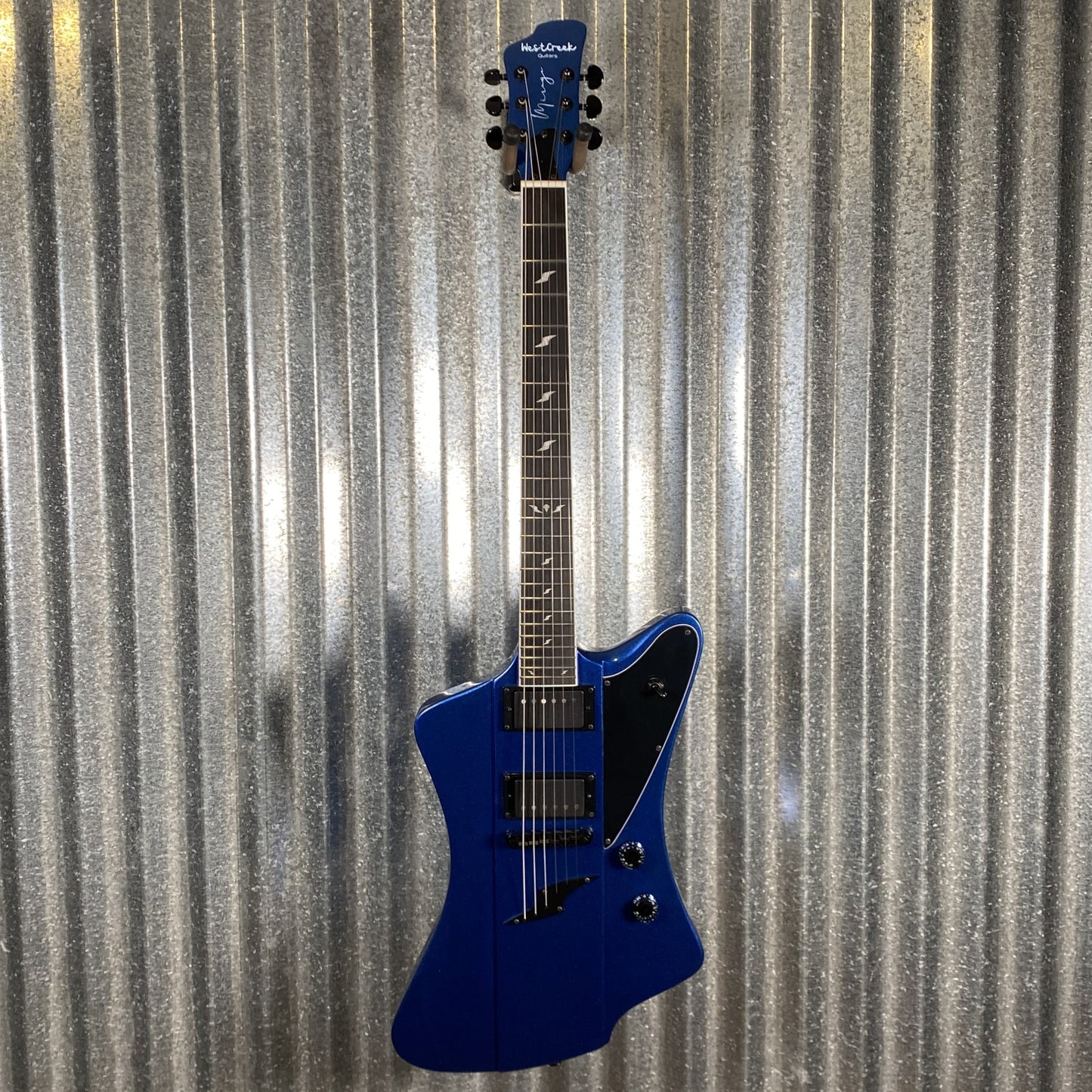 Westcreek Guitars Mirage T Bird Style Dual Humbucker Guitar Blue #0047 Used