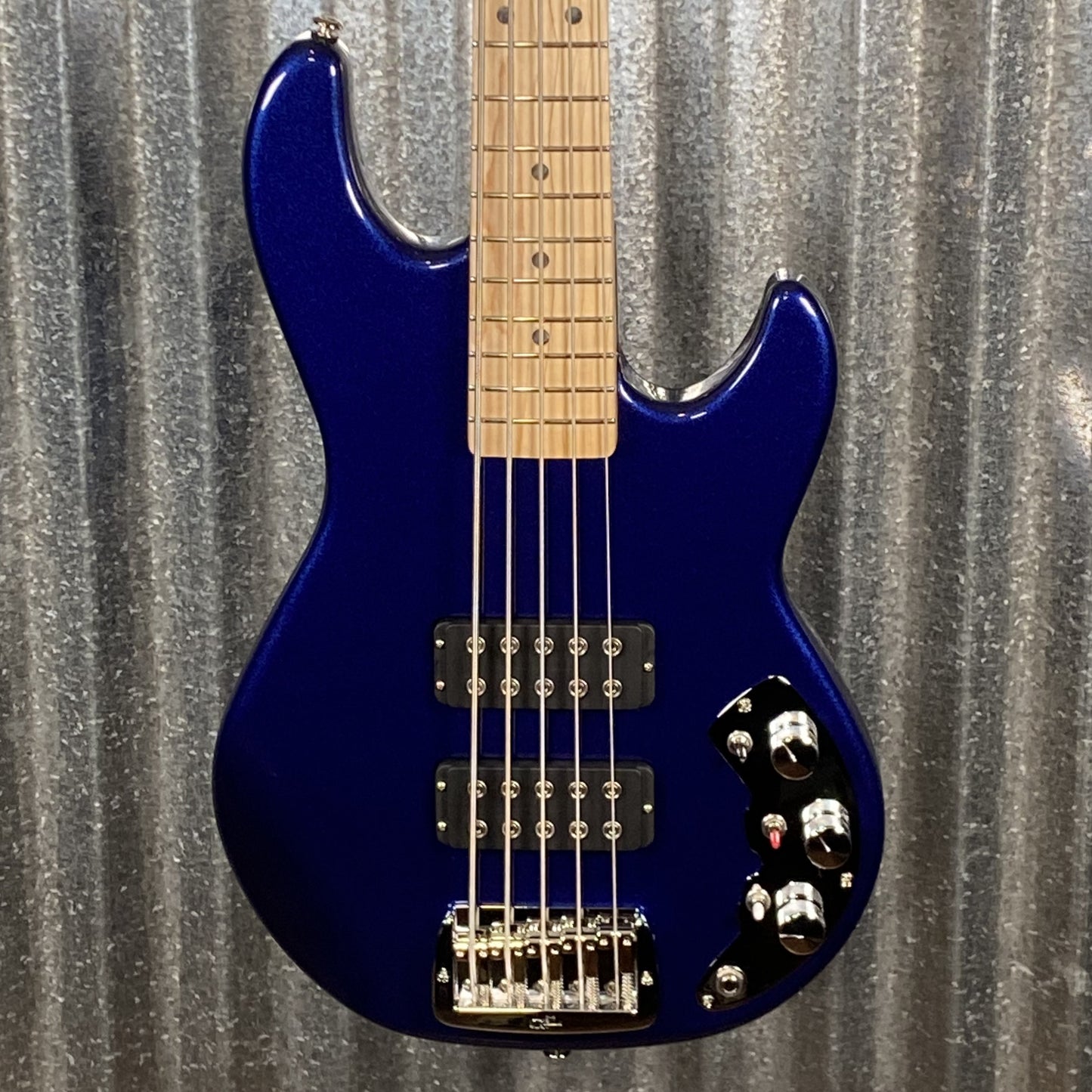 G&L USA 45th Anniversary CLF Research L-2500 Sapphire Metallic 5 String Bass & Bag L2500 #1059 Used