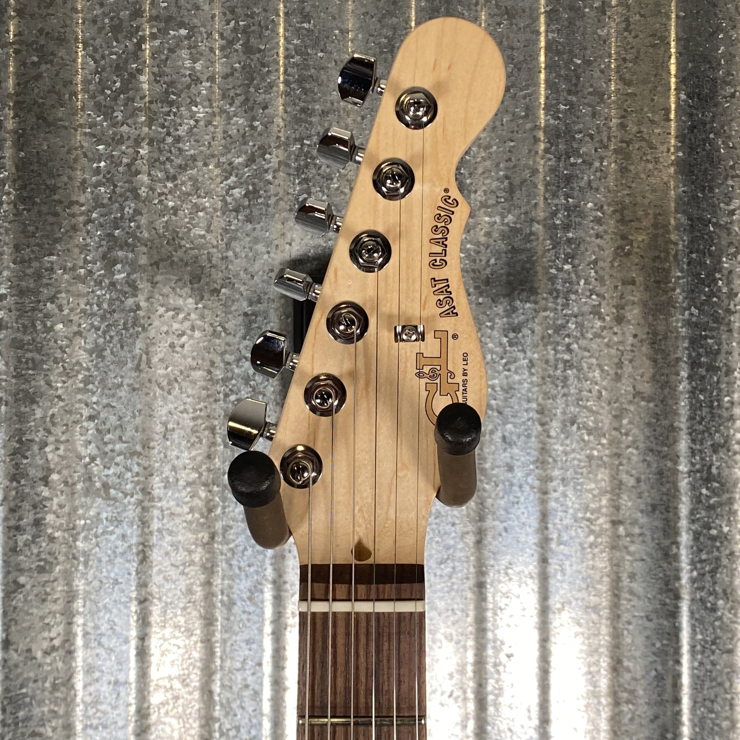 G&L USA Fullerton Deluxe ASAT Classic Bluesboy 90 Shoreline Gold Guitar & Bag #8100 Used