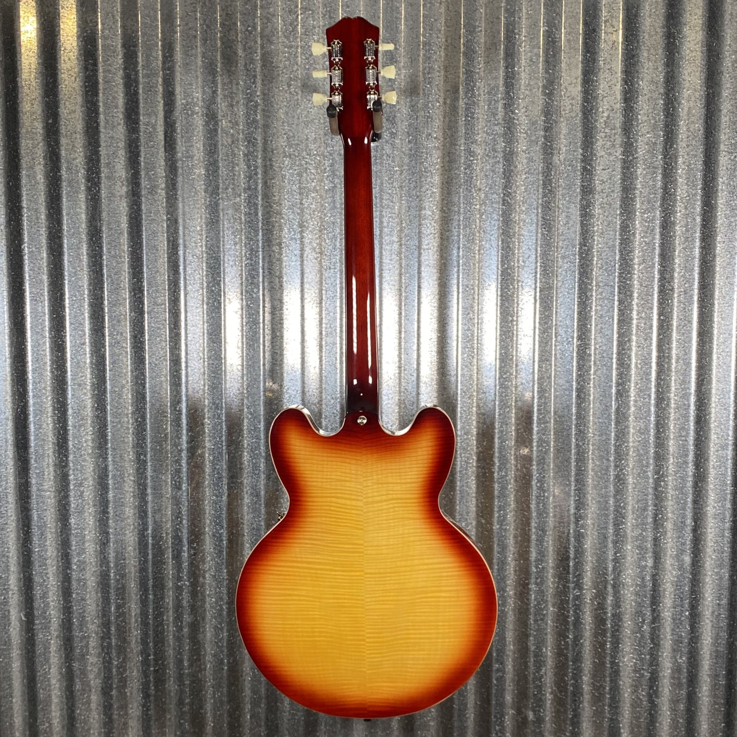 Epiphone ES-335 Figured Top Raspberry Tea Burst Semi Hollow Body Guitar & Bag #3485 Used