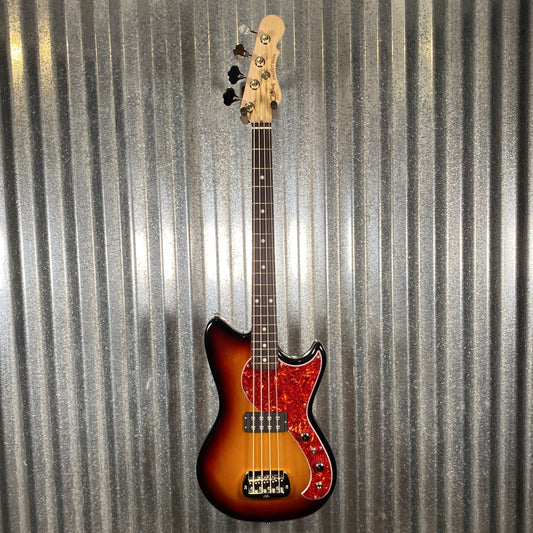 G&L USA Fullerton Deluxe Fallout Bass 3 Tone Sunburst Short Scale & Bag #6039 Used