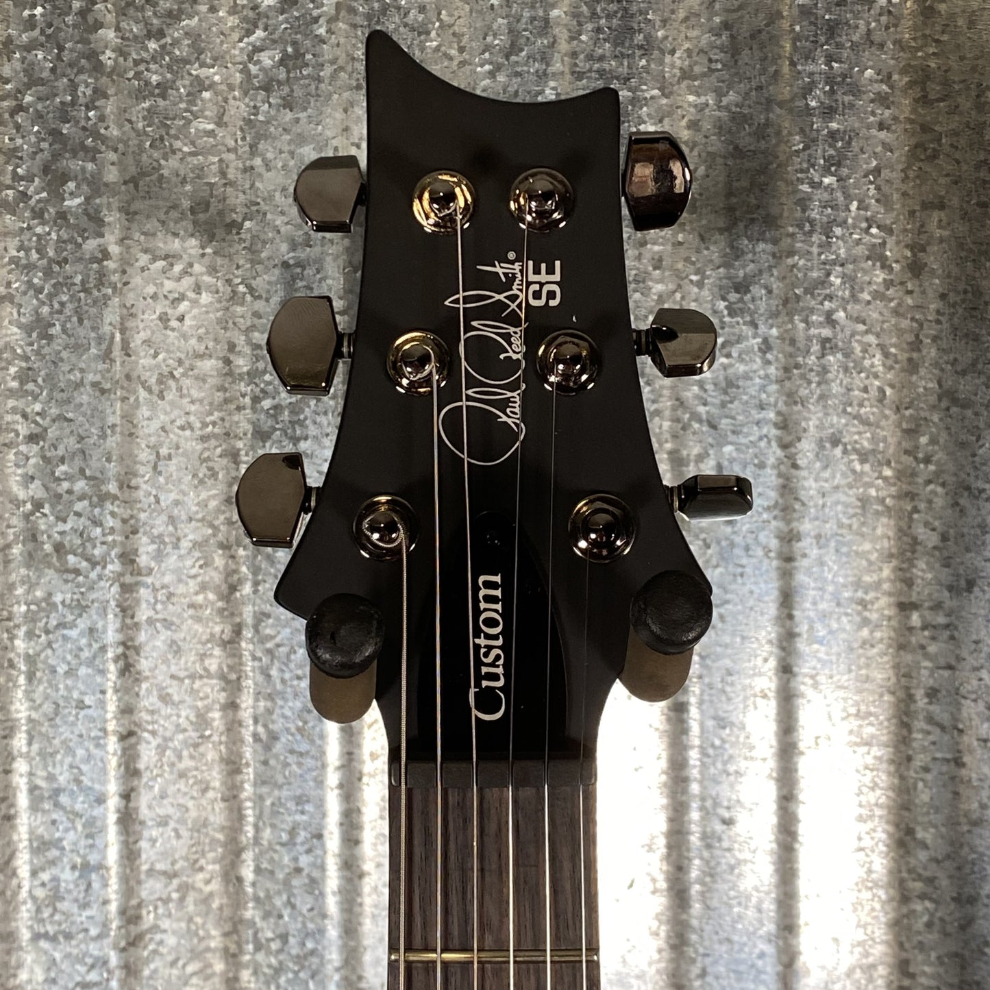 PRS Paul Reed Smith SE Exotic Custom 24-08 Poplar Burl Charcoal Cherry Midnight Burst Guitar & Bag #0334