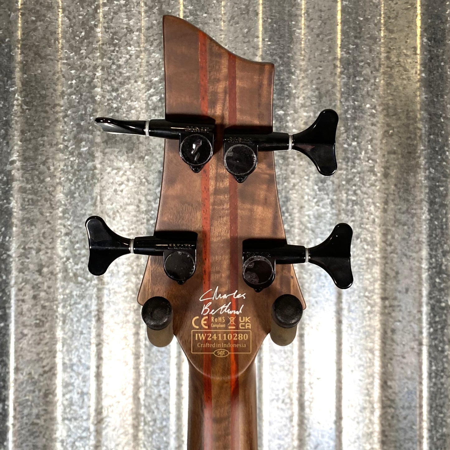 Schecter CB-4 Charles Berthoud 4 String Bass See Thru Black Satin #0280