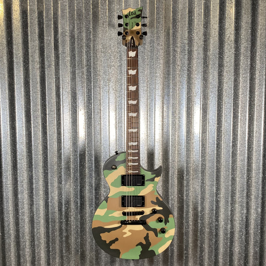 ESP LTD EC-1000 Woodland Camo Satin Fishman Fluence Guitar EC1000WCS #1212 Used