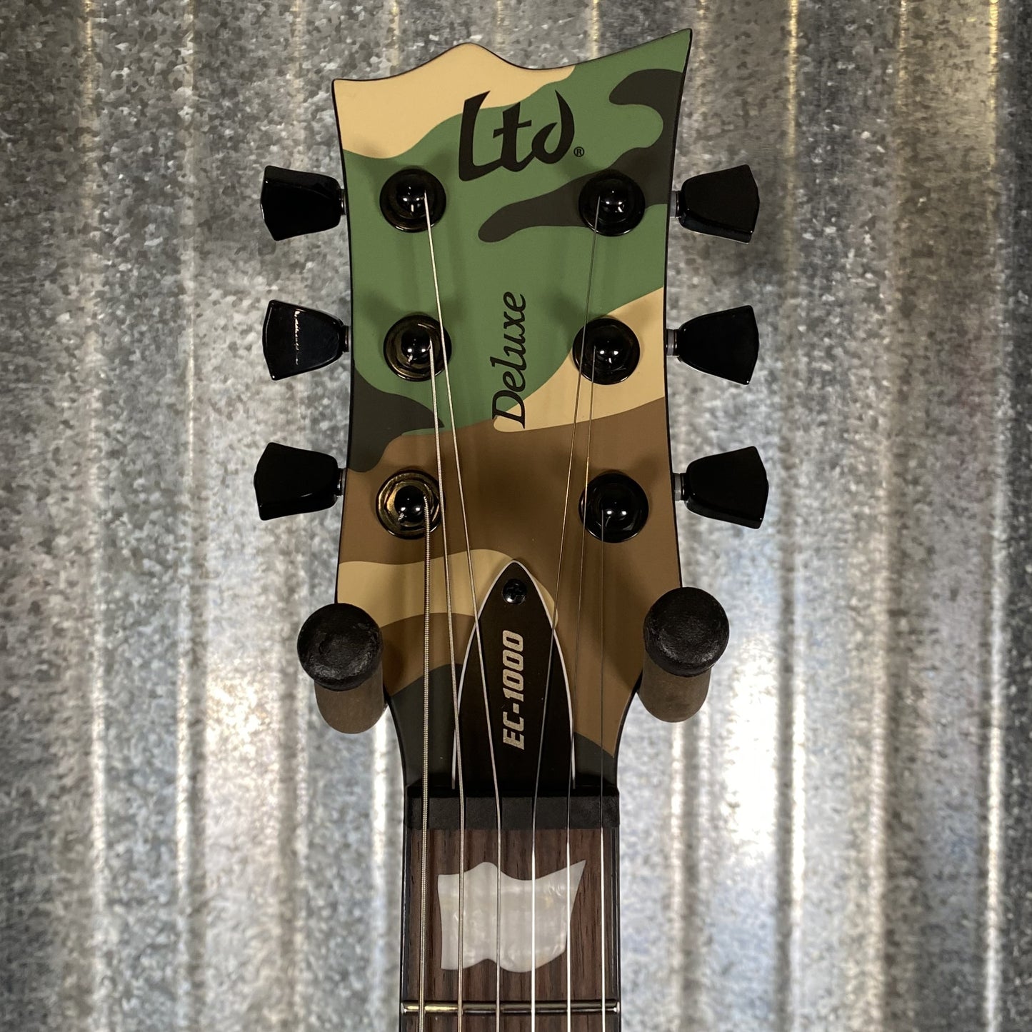 ESP LTD EC-1000 Woodland Camo Satin Fishman Fluence Guitar EC1000WCS #1215 Used