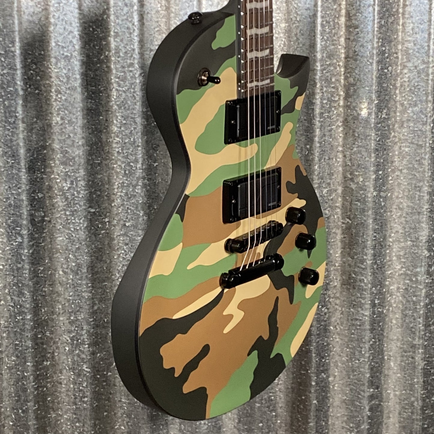 ESP LTD EC-1000 Woodland Camo Satin Fishman Fluence Guitar EC1000WCS #1215 Used