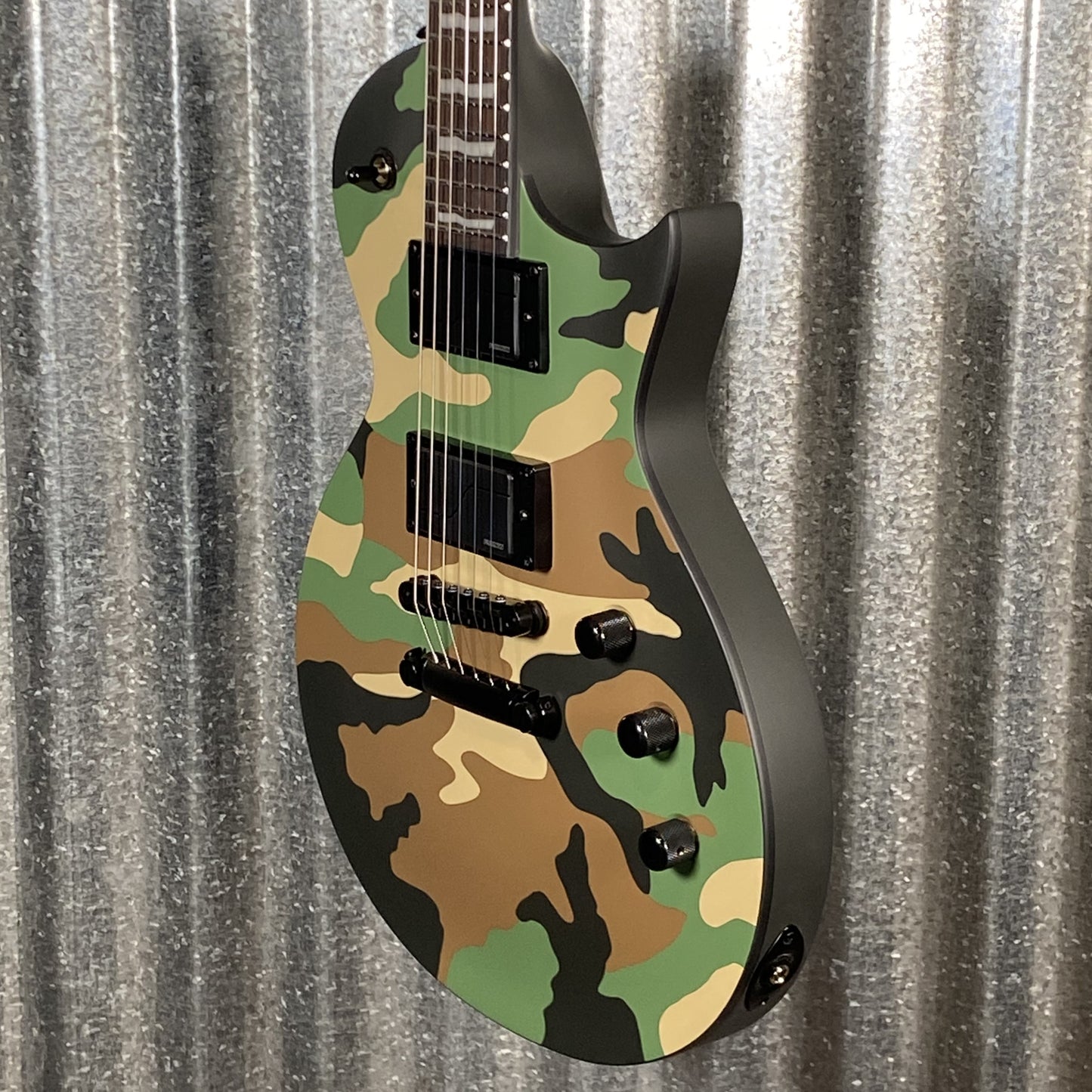 ESP LTD EC-1000 Woodland Camo Satin Fishman Fluence Guitar EC1000WCS #1215 Used