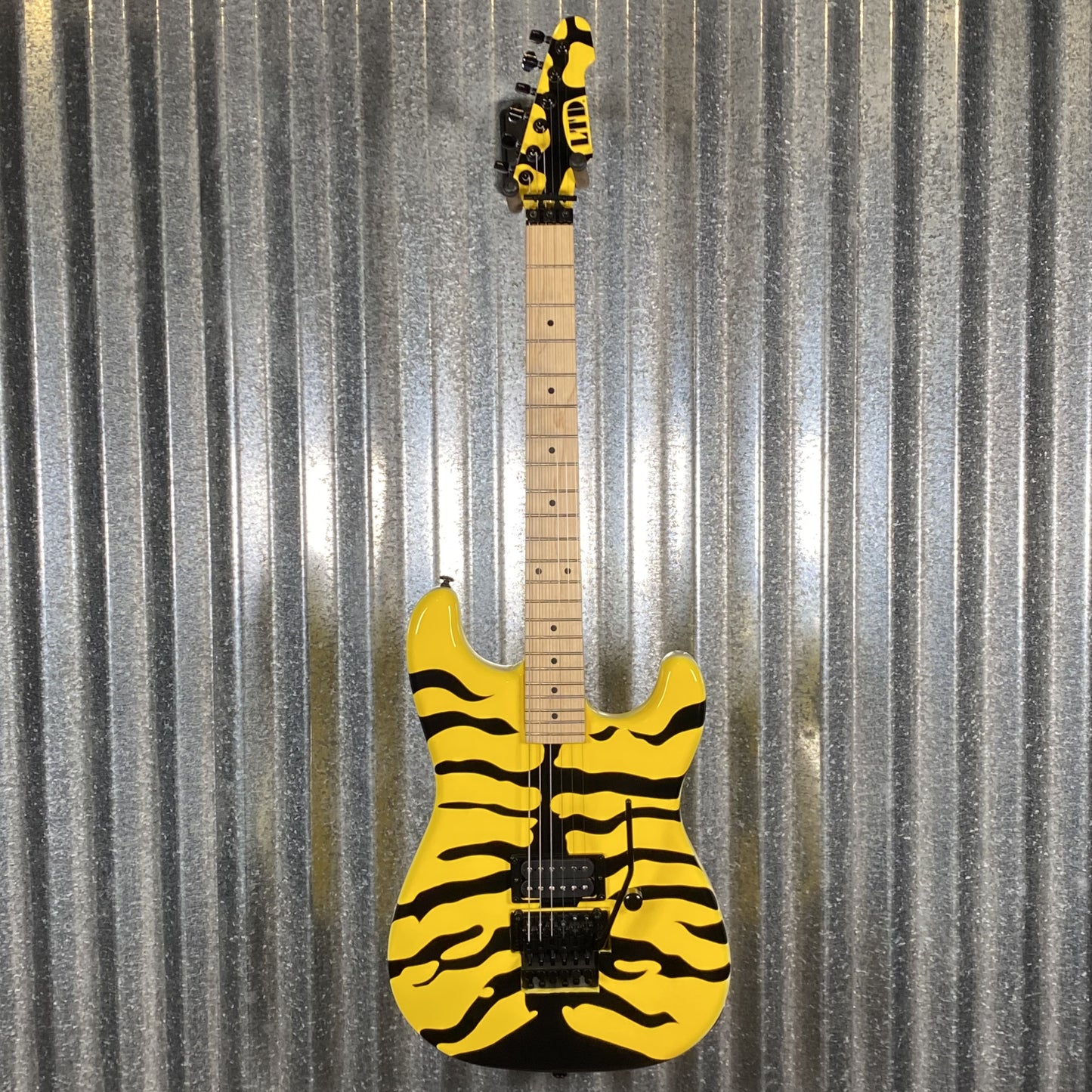 ESP LTD GL-200MT George Lynch Yellow Tiger Stripe Graphic Guitar LGL200MT # 0078 Used