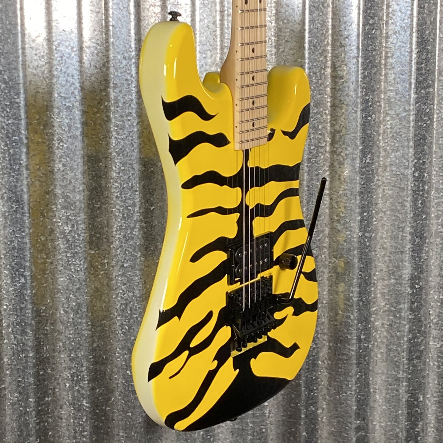 ESP LTD GL-200MT George Lynch Yellow Tiger Stripe Graphic Guitar LGL200MT # 0078 Used