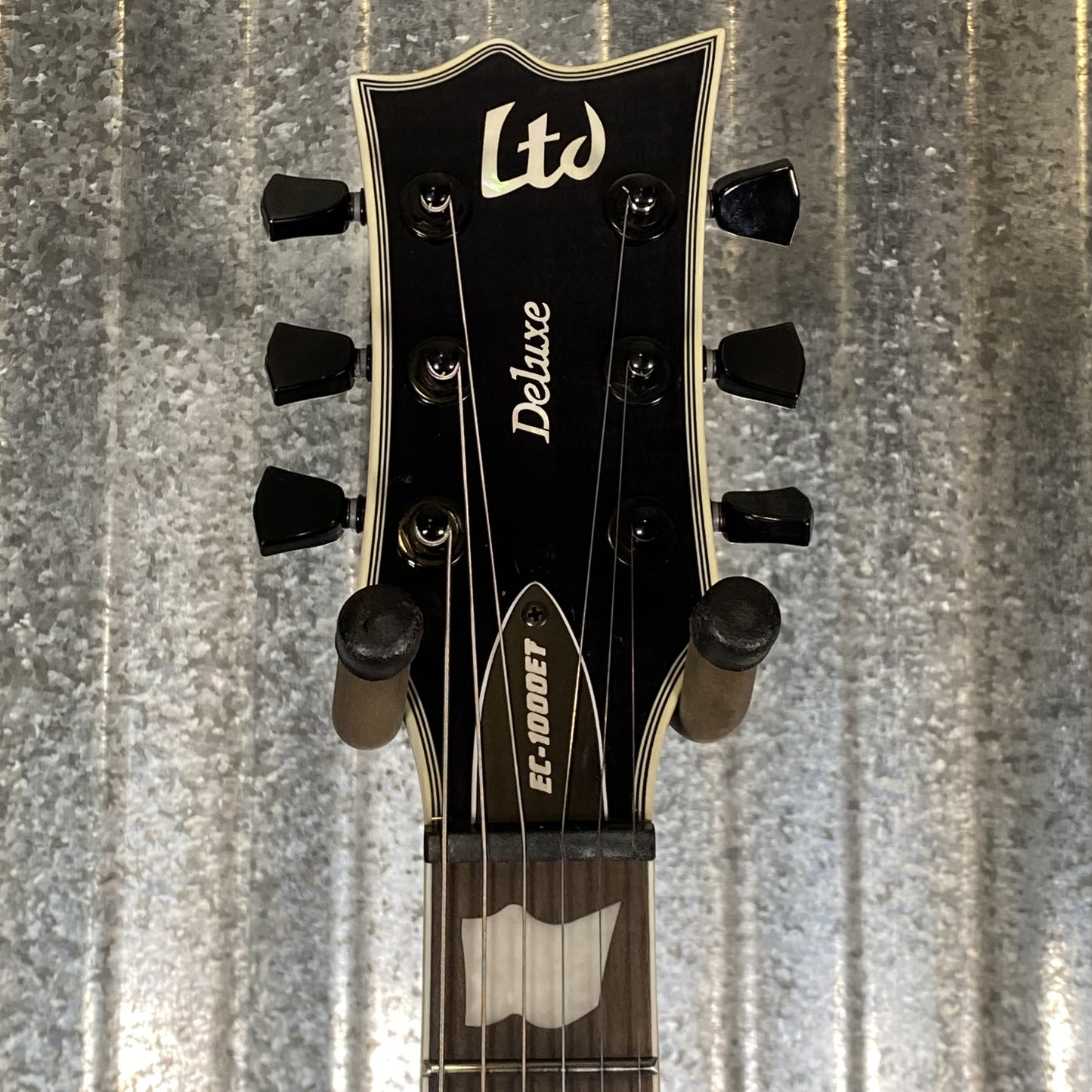 ESP LTD EC-1000 Evertune Flame See Thru Black Seymour Duncan Guitar EC1000ETFMSTBLK #1578 Used