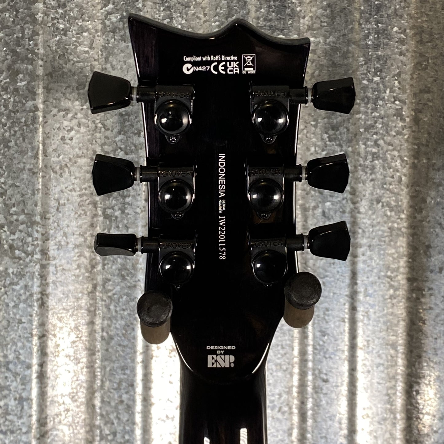 ESP LTD EC-1000 Evertune Flame See Thru Black Seymour Duncan Guitar EC1000ETFMSTBLK #1578 Used