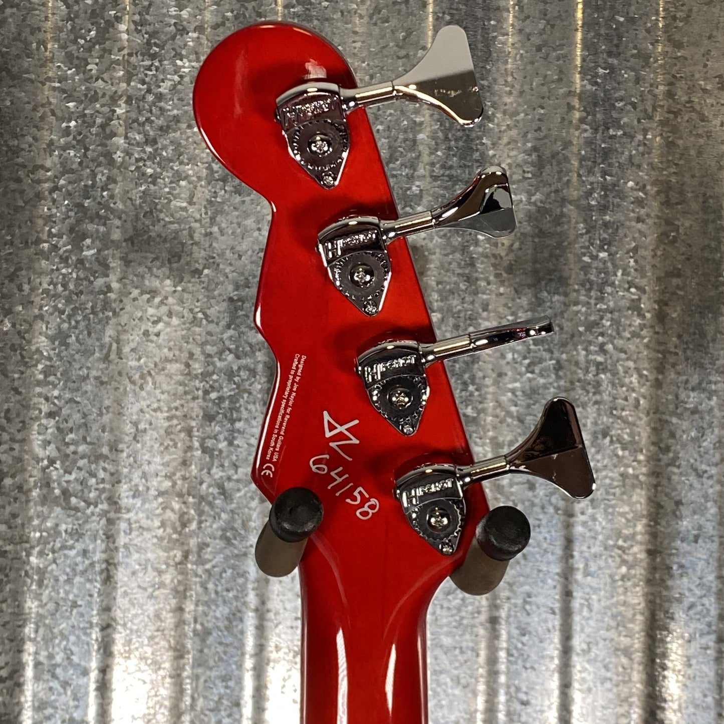 Reverend Sentinel Short Scale 4 String Bass Single Pickup Trans Cherry #64158