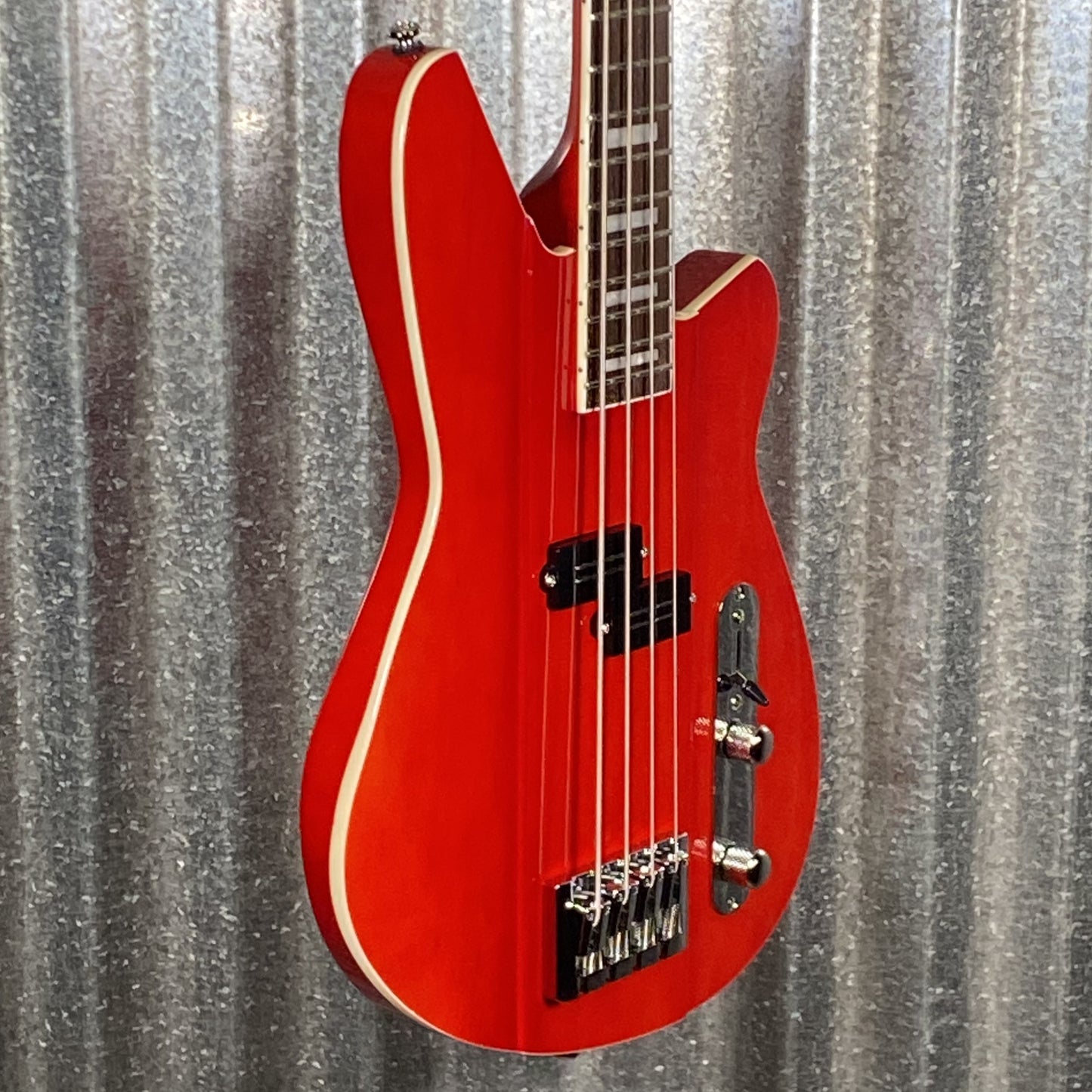 Reverend Sentinel Short Scale 4 String Bass Single Pickup Trans Cherry #64158