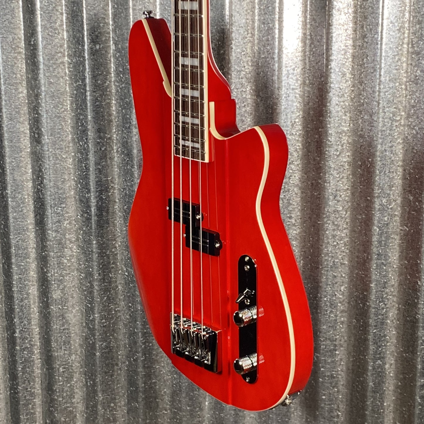 Reverend Sentinel Short Scale 4 String Bass Single Pickup Trans Cherry #64158