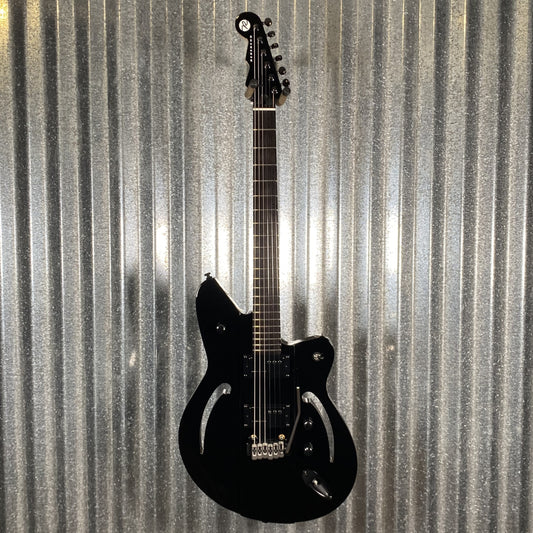 Reverend Air Sonic W Blackout Edition Midnight Black Railhammer Guitar #66738